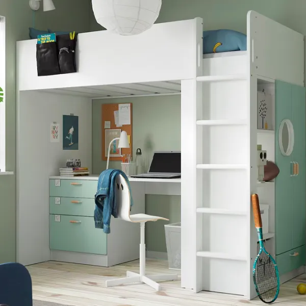 Детская кровать Ikea Smastad 90 x 200 см / ДСП / Зеленый photo 2