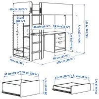 Детская кровать Ikea Smastad 90 x 200 см / ДСП / Зеленый photo 4
