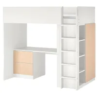 Детская кровать Ikea Smastad 90 x 200 см / ДСП / Берёза