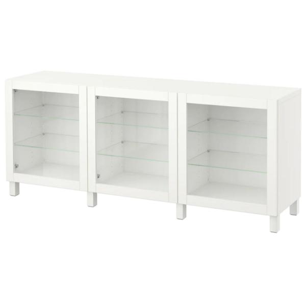 Kухонный шкаф Ikea Besta White / Стекло photo 1 Kухонный шкаф Ikea Besta White / Стекло photo 1