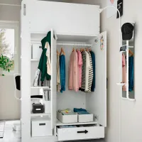 Детская кровать Ikea Smastad 90 x 200 см / ДСП / Белый photo 3