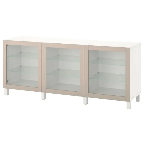 Kухонный шкаф Ikea Besta/Sindvik/Stubbarp Бежевый / Стекло photo 1 Kухонный шкаф Ikea Besta/Sindvik/Stubbarp Бежевый / Стекло photo 1