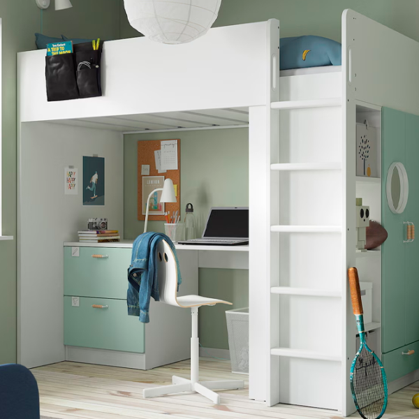 Детская кровать Ikea Smastad 90 x 200 см / ДСП / Зеленый photo 2