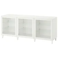 Kухонный шкаф Ikea Besta/Ostvik/Kabbarp White / Стекло