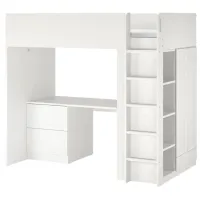 Детская кровать Ikea Smastad 90 x 200 см / ДСП / Белый
