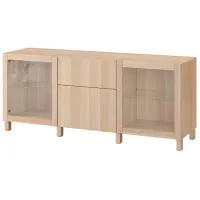 Kухонный шкаф Ikea Besta/Lappviken/Sindvik/Stubbarp Дуб Сонома / Стекло