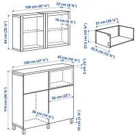 Dulap de bucătărie Ikea Besta/Lappviken/Sindvik/Stubbarp White / Sticlă photo 7