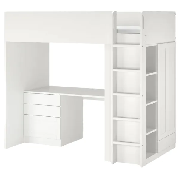 Детская кровать Ikea Smastad 90 x 200 см / ДСП / Белый photo 1