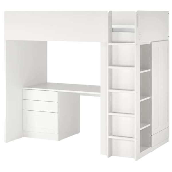 Детская кровать Ikea Smastad 90 x 200 см / ДСП / Белый photo 1