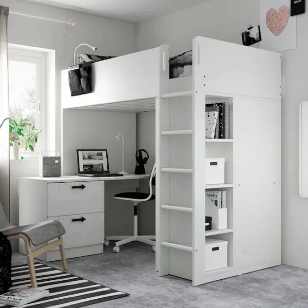 Детская кровать Ikea Smastad 90 x 200 см / ДСП / Белый photo 5