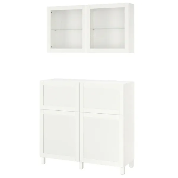 Dulap de bucătărie Ikea Besta White / Sticlă photo 1 Dulap de bucătărie Ikea Besta White / Sticlă photo 1