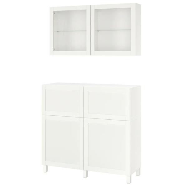 Dulap de bucătărie Ikea Besta White / Sticlă photo 1 Dulap de bucătărie Ikea Besta White / Sticlă photo 1