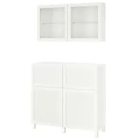 Kухонный шкаф Ikea Besta White / Стекло