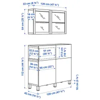 Dulap de bucătărie Ikea Besta White / Sticlă photo 7