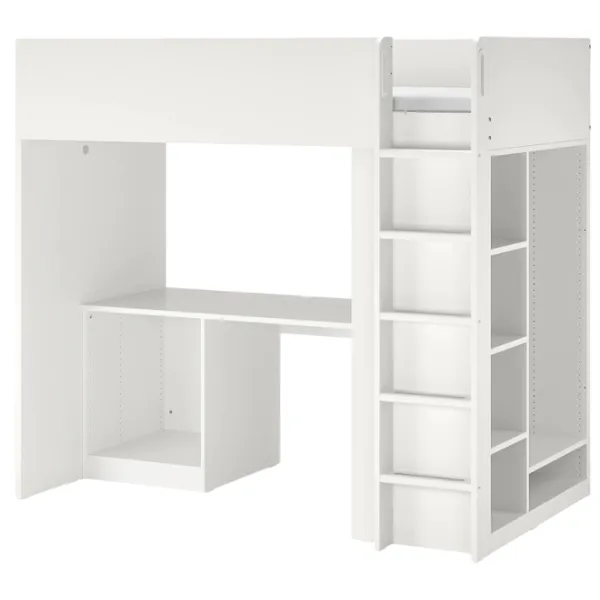 Pat pentru copii Ikea Smastad 90 x 200 cm / DSP / White photo 1