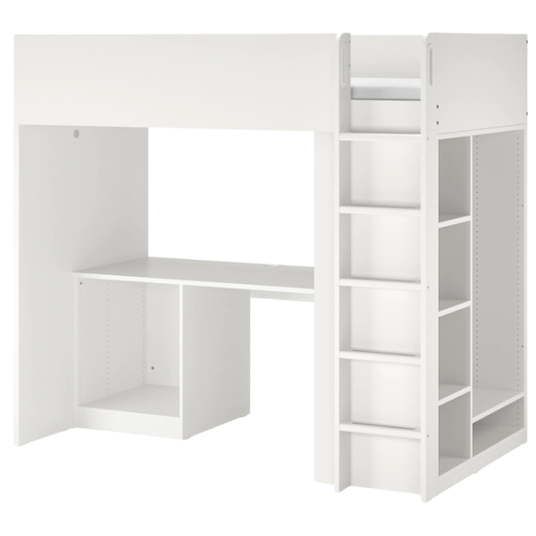 Pat pentru copii Ikea Smastad 90 x 200 cm / DSP / White photo 1