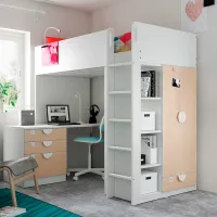 Детская кровать Ikea Smastad 90 x 200 см / ДСП / Берёза photo 3