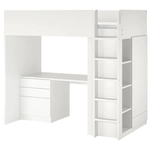Детская кровать Ikea Smastad 90 x 200 см / ДСП / Белый photo 1