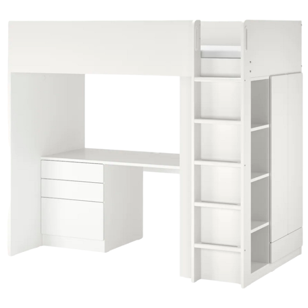 Детская кровать Ikea Smastad 90 x 200 см / ДСП / Белый photo 1