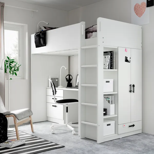 Детская кровать Ikea Smastad 90 x 200 см / ДСП / Белый photo 2