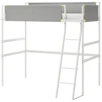 Pat pentru copii Ikea Vitval 90 x 200 cm / Metal / Gray