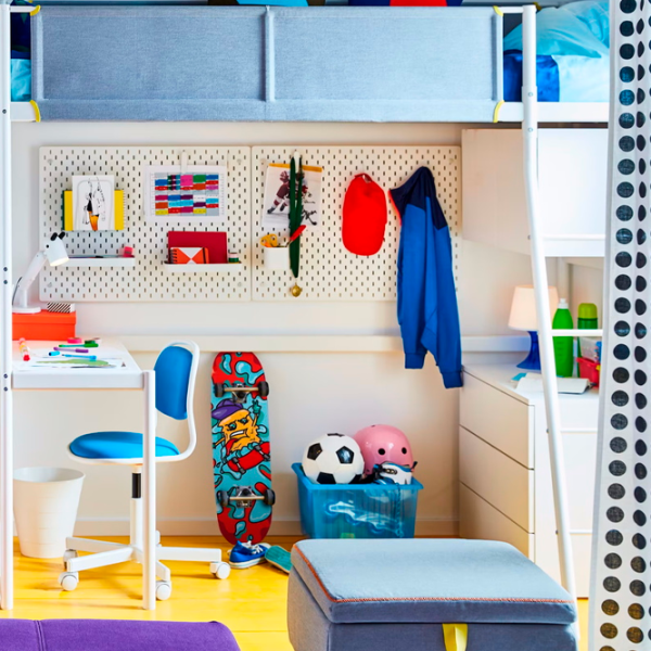 Pat pentru copii Ikea Vitval 90 x 200 cm / Metal / Gray photo 2