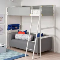 Детская кровать Ikea Vitval 90 x 200 см / Металл / Серый photo 3