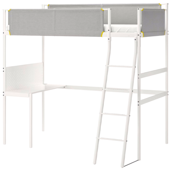 Детская кровать Ikea Vitval 90 x 200 см / Металл / Белый photo 1