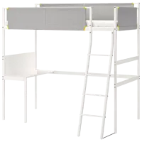 Детская кровать Ikea Vitval 90 x 200 см / Металл / Белый