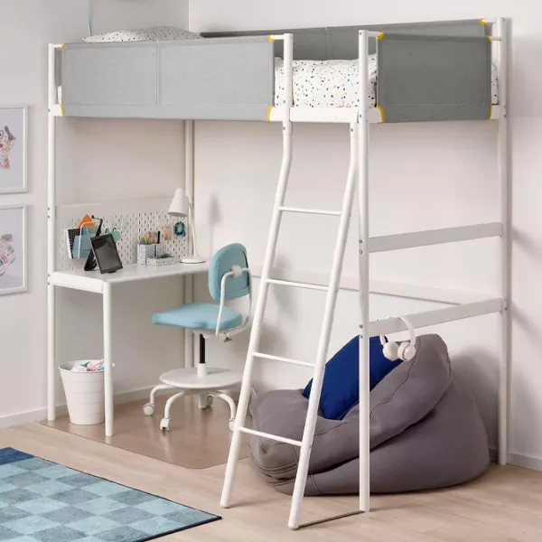 Детская кровать Ikea Vitval 90 x 200 см / Металл / Белый photo 3