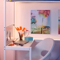 Детская кровать Ikea Vitval 90 x 200 см / Металл / Белый photo 4