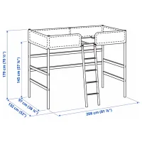 Детская кровать Ikea Tuffing 90 x 200 см / Металл / Серый photo 5