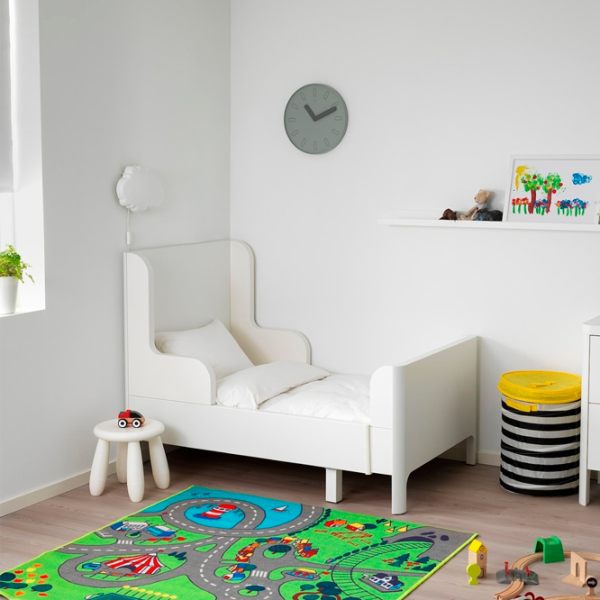 Детская кровать Ikea Busunge 80 x 200 cm / ДСП / Белый photo 3