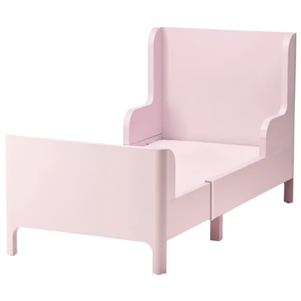 Детская кровать Ikea Busunge 80 x 200 cm / ДСП / Розовый photo 1