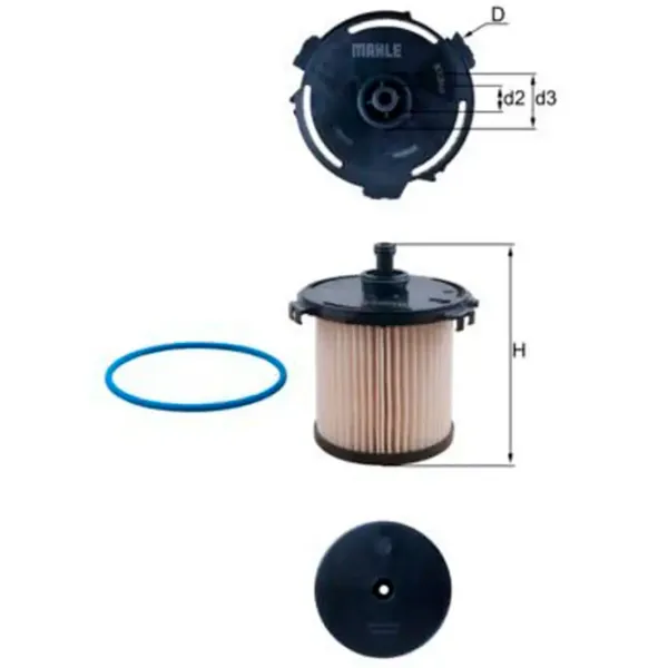 Топливный фильтр Mahle KX 387D 28 мм photo 4 Топливный фильтр Mahle KX 387D 28 мм photo 4
