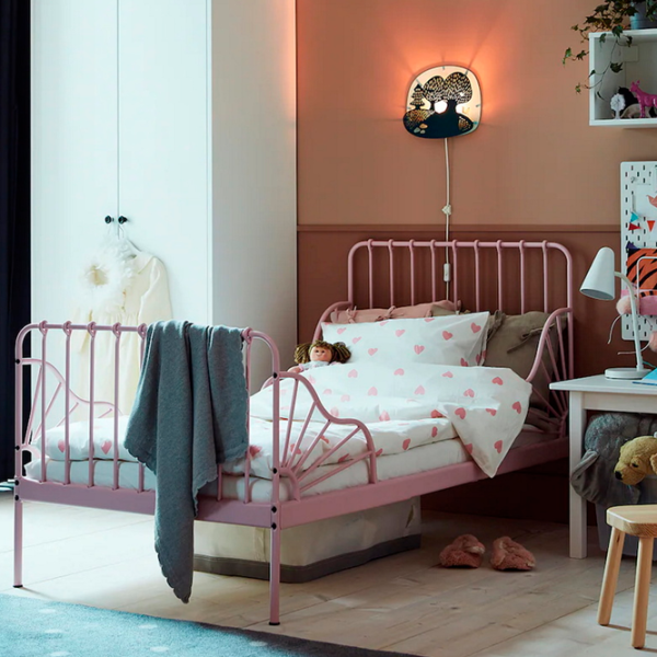 Детская кровать Ikea Minnen 80 x 200 cm / Металл / Розовый photo 3