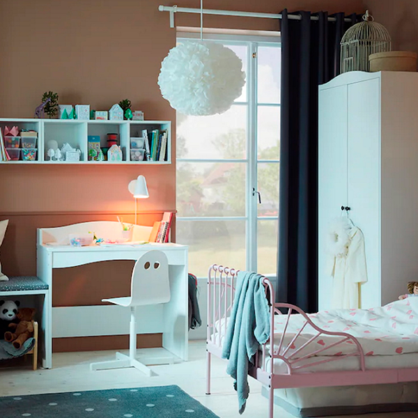 Детская кровать Ikea Minnen 80 x 200 cm / Металл / Розовый photo 4