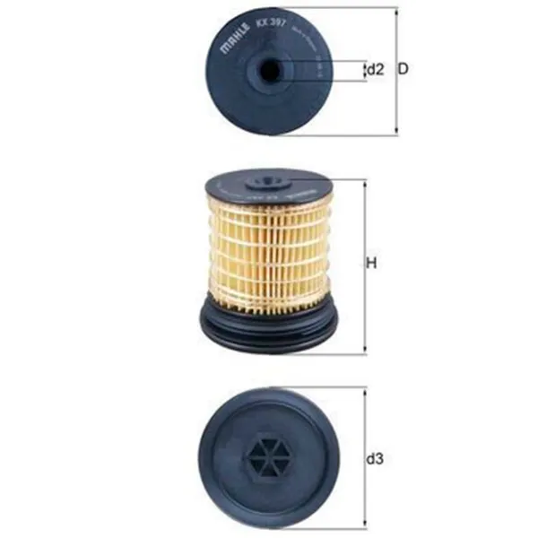 Топливный фильтр Mahle KX 397 11 мм photo 5 Топливный фильтр Mahle KX 397 11 мм photo 5