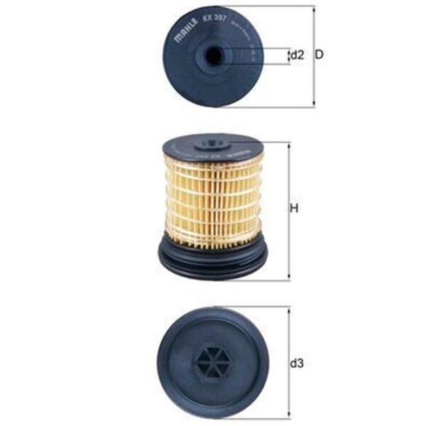 Топливный фильтр Mahle KX 397 11 мм photo 5 Топливный фильтр Mahle KX 397 11 мм photo 5