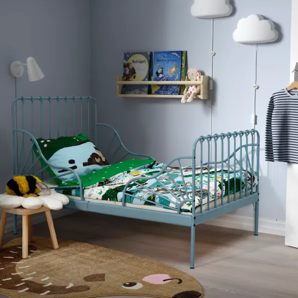 Pat pentru copii Ikea Minnen 80 x 200 cm / Metal / Green photo 2