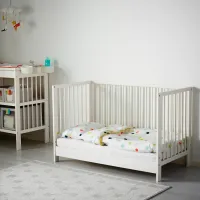 Детская кровать Ikea Gulliver 0 месяцев - 3 года / Белый photo 4