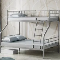 Pat pentru copii Evger R-70XL 90 x 200 cm / Metal / Gray photo 4