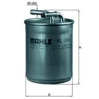 Filtru combustibil Mahle KL 494 80 mm photo 4