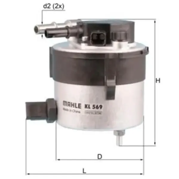 Filtru combustibil Mahle KL 569 10 mm photo 4