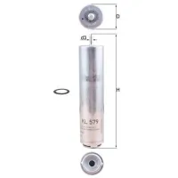 Filtru combustibil Mahle KL 579D 54 mm photo 4