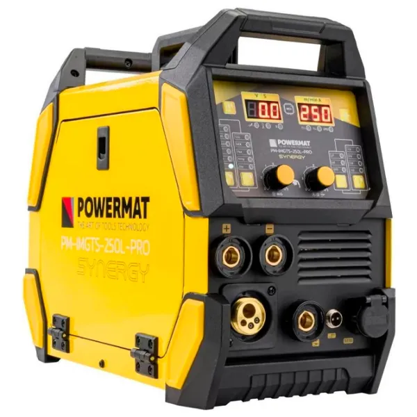 Aparat de sudat Powermat PM-IMGTS-250L-PRO 230 V cu electrod (MMA), semiautomat (MIG/MAG) / Black photo 1