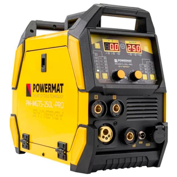Aparat de sudat Powermat PM-IMGTS-250L-PRO 230 V cu electrod (MMA), semiautomat (MIG/MAG) / Black photo 1