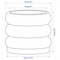 Ghiveci pentru flori Ikea Hasselbukett Brown / Ceramică / Pe pervaz photo 6