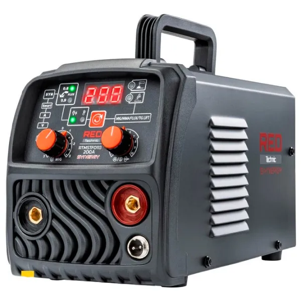 Сварочный аппарат Red Technic RTMSTF0113 220 В полуавтоматическая (MIG/MAG), ручная дуговая (MMA), аргонно-дуговая (TIG) / Черный photo 1