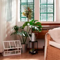 Ghiveci pentru flori Ikea Akerbar Silver / Metal / Pe podea photo 4